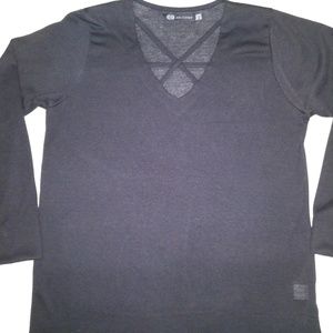 John Eshaya Criss Cross Sweater